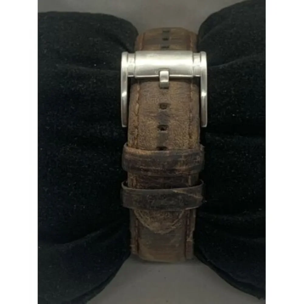 Fossil FS4872 Men's Watch Chronograph Egg Dial Brown Leather 42mm Quartz D688